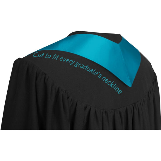 Turquoise Class of 2026 Graduation Stole/Sash with Classic Tips by Wholesale Grad Supply