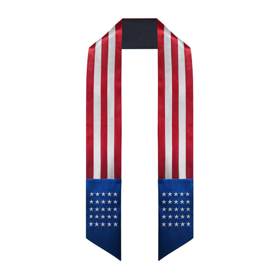 United States of America International Graduation Stole/Sash Study Abroad Graduate by Wholesale Grad Supply