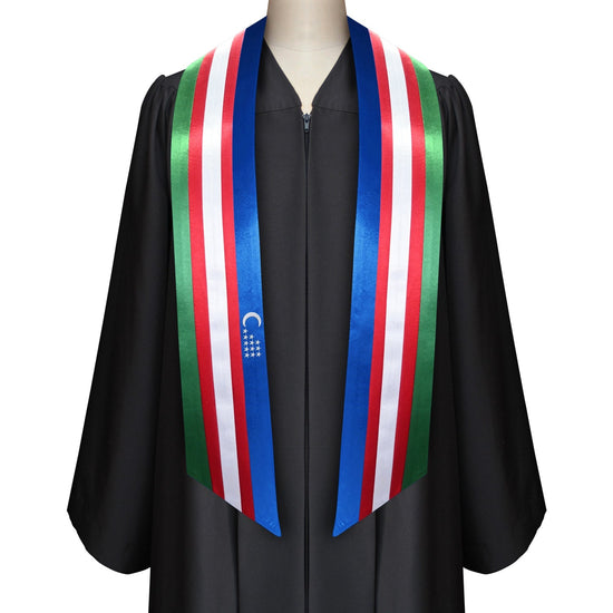 Uzbekistan International Graduation Stole/Sash Study Abroad Graduate by Wholesale Grad Supply