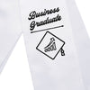 White Business Graduate Stole/Sash with Classic Tips by Wholesale Grad Supply