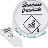 White Business Graduate Stole/Sash with Classic Tips by Wholesale Grad Supply