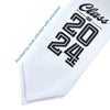 White Class of 2024 Graduation Stole/Sash with Classic Tips by Wholesale Grad Supply
