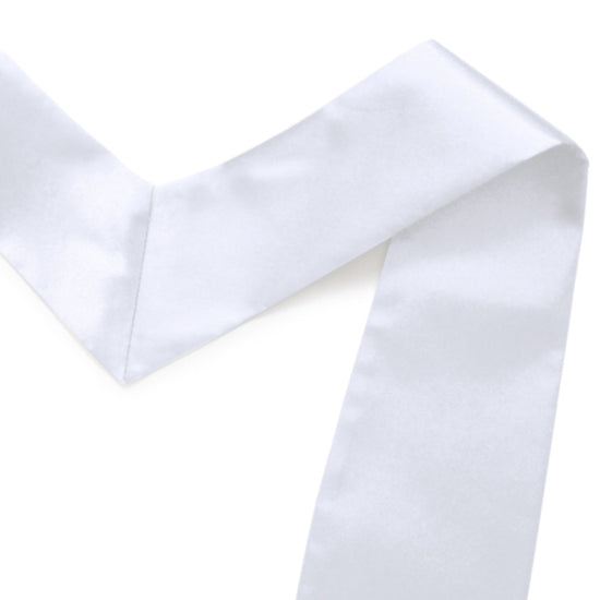 White Class of 2024 Graduation Stole/Sash with Classic Tips by Wholesale Grad Supply
