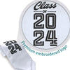 White Class of 2024 Graduation Stole/Sash with Classic Tips by Wholesale Grad Supply