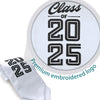 White Class of 2025 Graduation Stole/Sash with Classic Tips by Wholesale Grad Supply