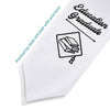 White Education Graduate Stole/Sash with Classic Tips by Wholesale Grad Supply