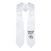 White Engineering Graduate Stole/Sash with Classic Tips by Wholesale Grad Supply