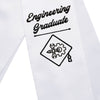 White Engineering Graduate Stole/Sash with Classic Tips by Wholesale Grad Supply