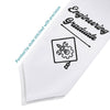 White Engineering Graduate Stole/Sash with Classic Tips by Wholesale Grad Supply