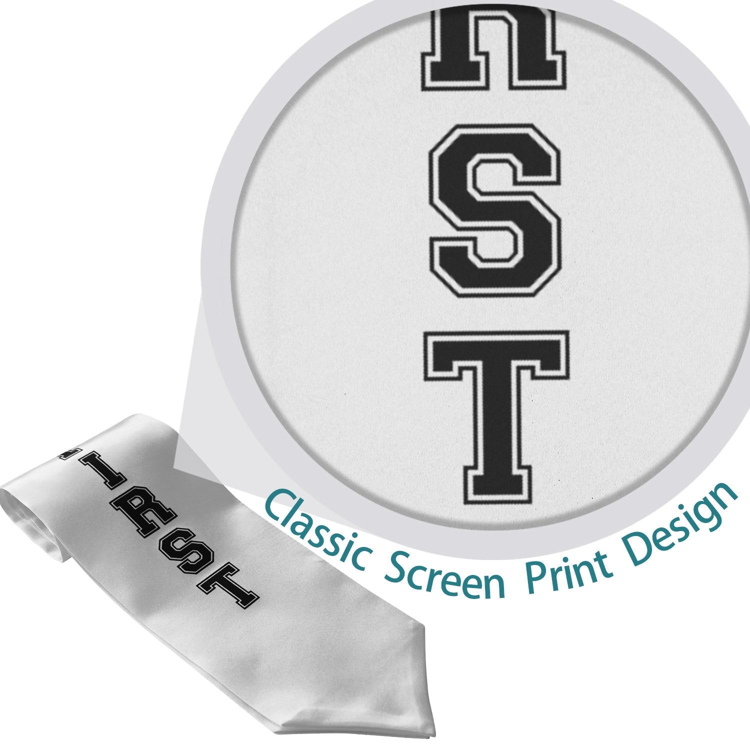 White First Generation Graduate Stole/Sash with Classic Tips by Wholesale Grad Supply
