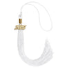 White Graduation Tassel with Gold Bling Charm by Wholesale Grad Supply