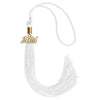 White Graduation Tassel with Gold Bling Charm by Wholesale Grad Supply