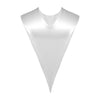 White Graduation V-Stole by Wholesale Grad Supply
