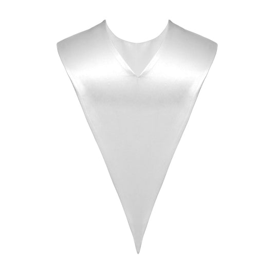 White Graduation V-Stole by Wholesale Grad Supply
