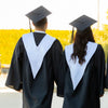 White Graduation V-Stole by Wholesale Grad Supply