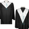 White Graduation V-Stole by Wholesale Grad Supply