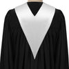 White Graduation V-Stole by Wholesale Grad Supply