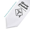 White Nursing Graduate Stole/Sash with Classic Tips by Wholesale Grad Supply