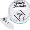 White Nursing Graduate Stole/Sash with Classic Tips by Wholesale Grad Supply