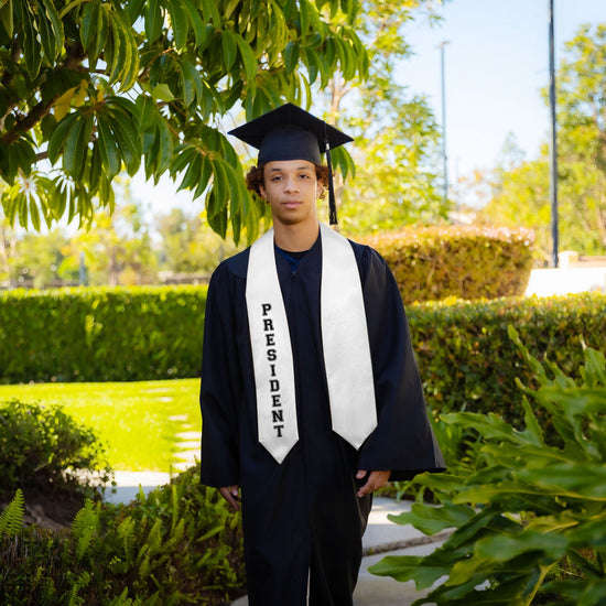 White President Graduation Stole by Wholesale Grad Supply