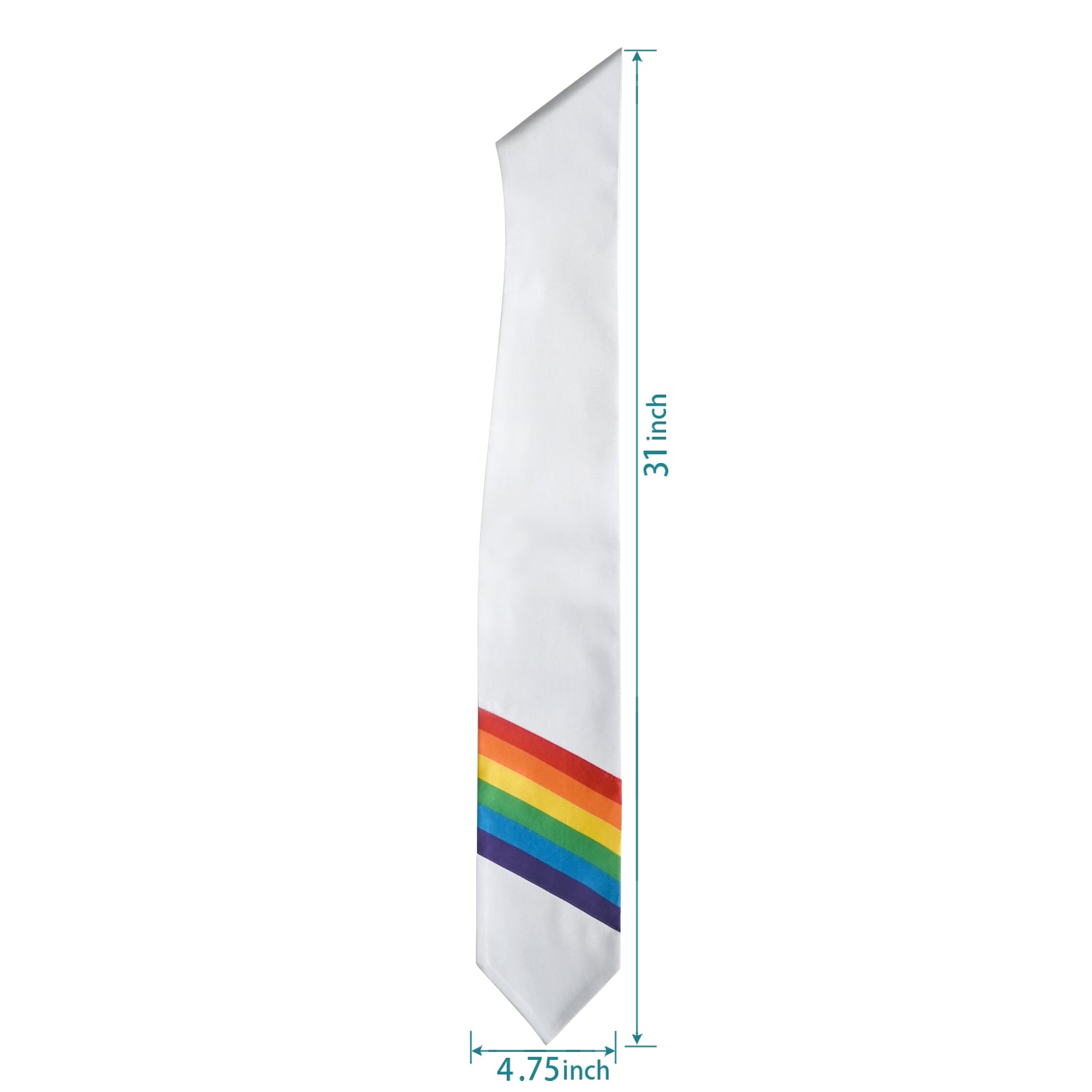 White Rainbow LGBTQ+ Gay Pride Graduation Stole by Wholesale Grad Supply