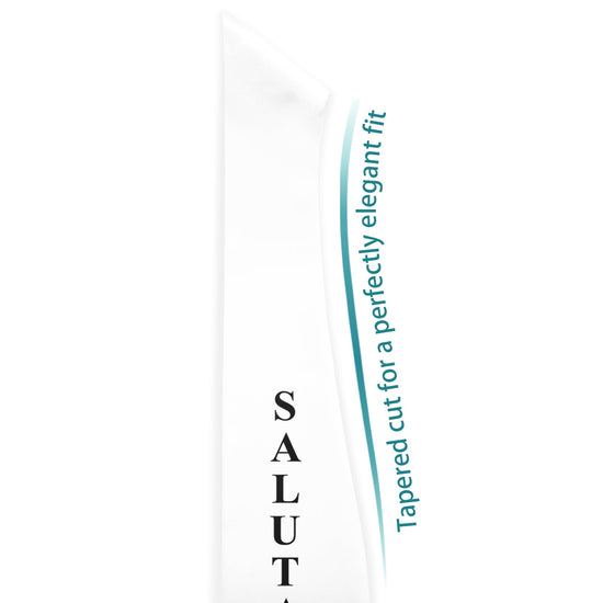 White Salutatorian Graduation Stole/Sash with Classic Tips by Wholesale Grad Supply