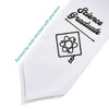 White Science Graduate Stole/Sash with Classic Tips by Wholesale Grad Supply
