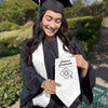 White Science Graduate Stole/Sash with Classic Tips by Wholesale Grad Supply