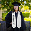 White Secretary Graduation Stole by Wholesale Grad Supply