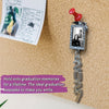 White Tassel with Photo Frame Charm and Stacked Date Drop by Wholesale Grad Supply