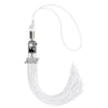 White Tassel with Photo Frame Charm and Year Date Drop by Wholesale Grad Supply