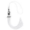 White Tassel with Photo Frame Charm and Year Date Drop by Wholesale Grad Supply