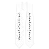 White Valedictorian Graduation Stole/Sash with Classic Tips by Wholesale Grad Supply