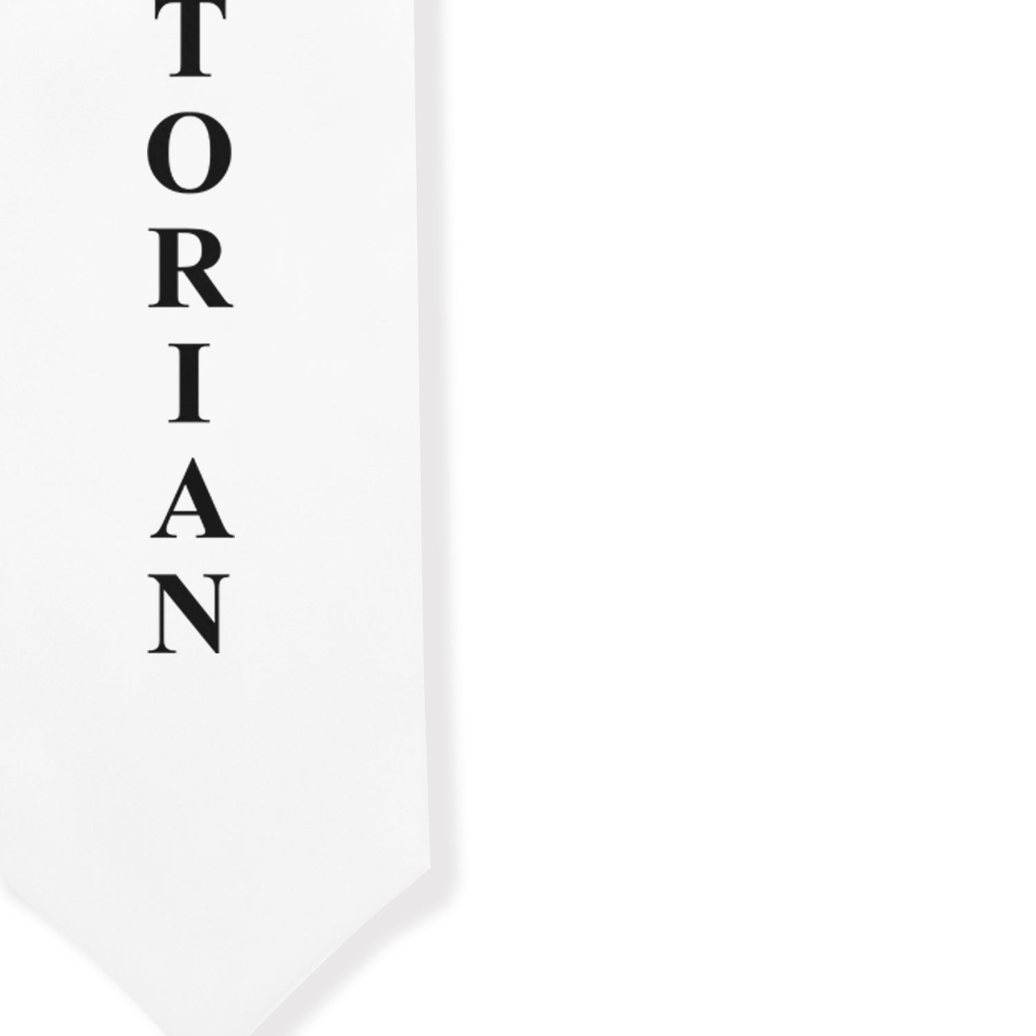 White Valedictorian Graduation Stole/Sash with Classic Tips by Wholesale Grad Supply