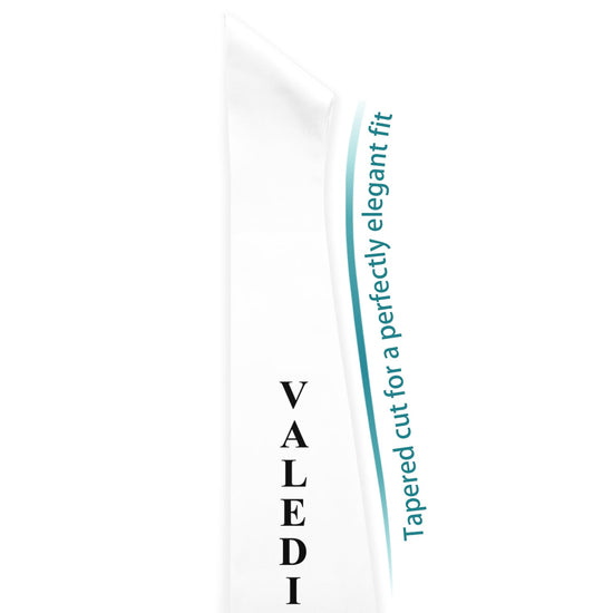 White Valedictorian Graduation Stole/Sash with Classic Tips by Wholesale Grad Supply