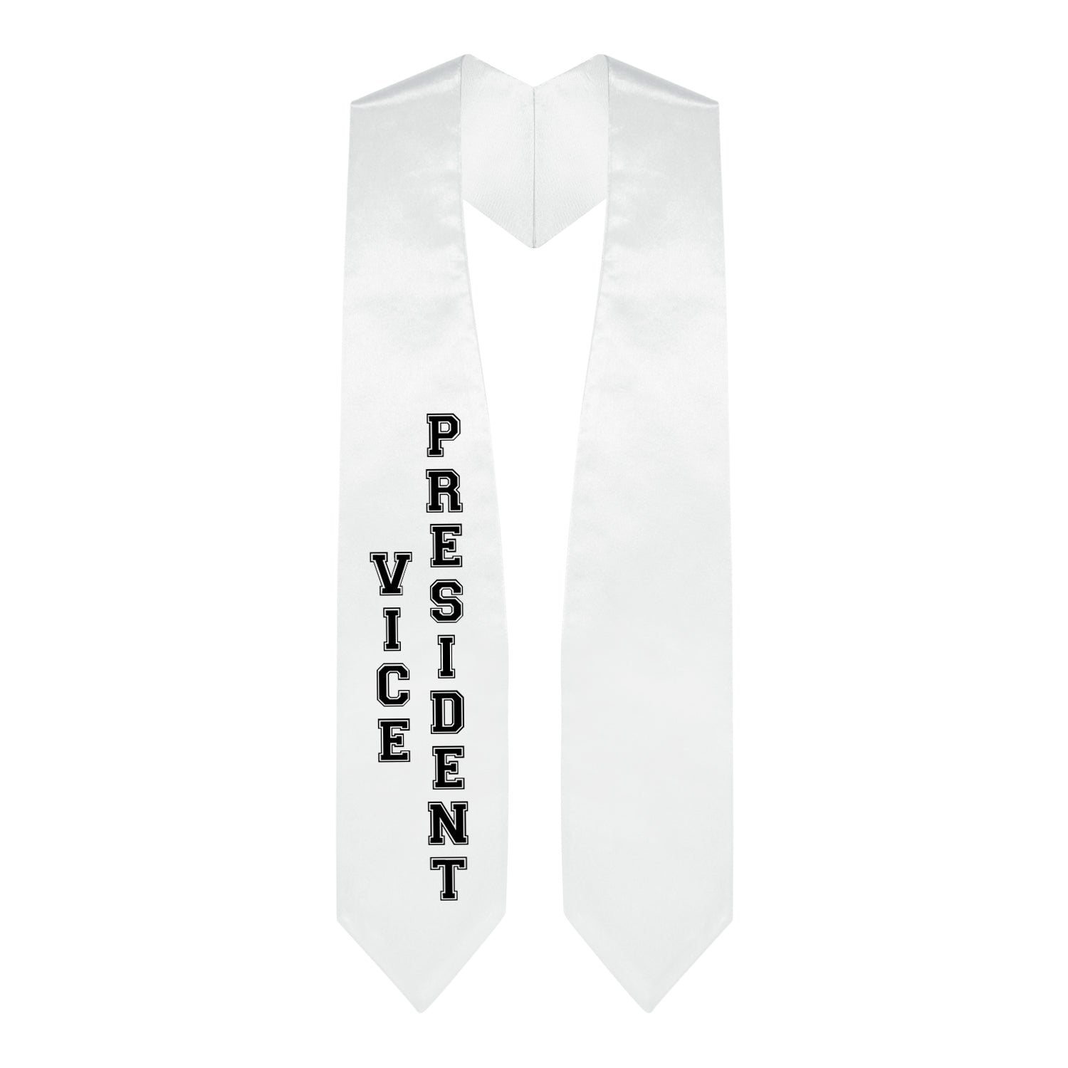 White Vice President Graduation Stole by Wholesale Grad Supply