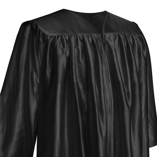 Shiny Black Graduation Gown for Preschool - Wholesale Grad Supply