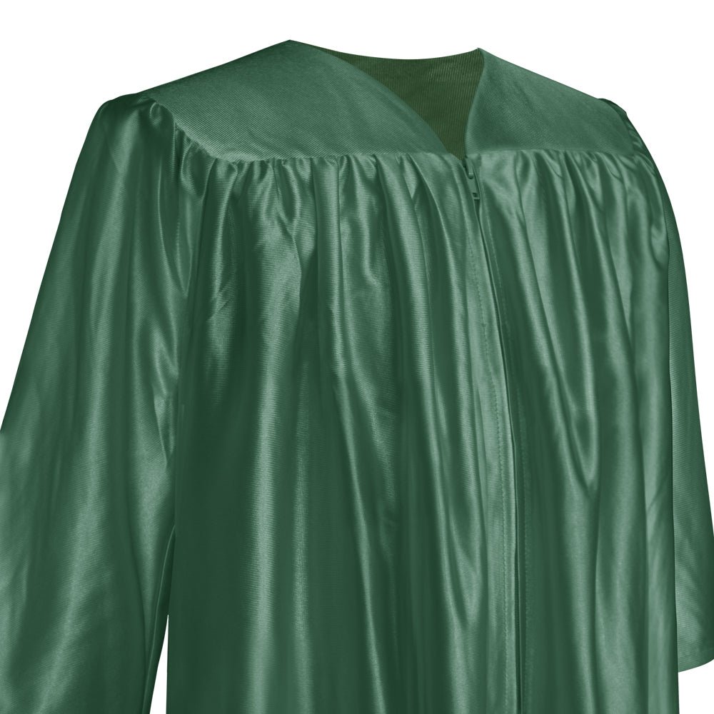 Shiny Hunter Green Graduation Gown for Preschool - Wholesale Grad Supply