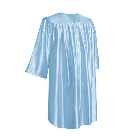 Shiny Light Blue Graduation Cap and Gown for Pre - school - Wholesale Grad Supply