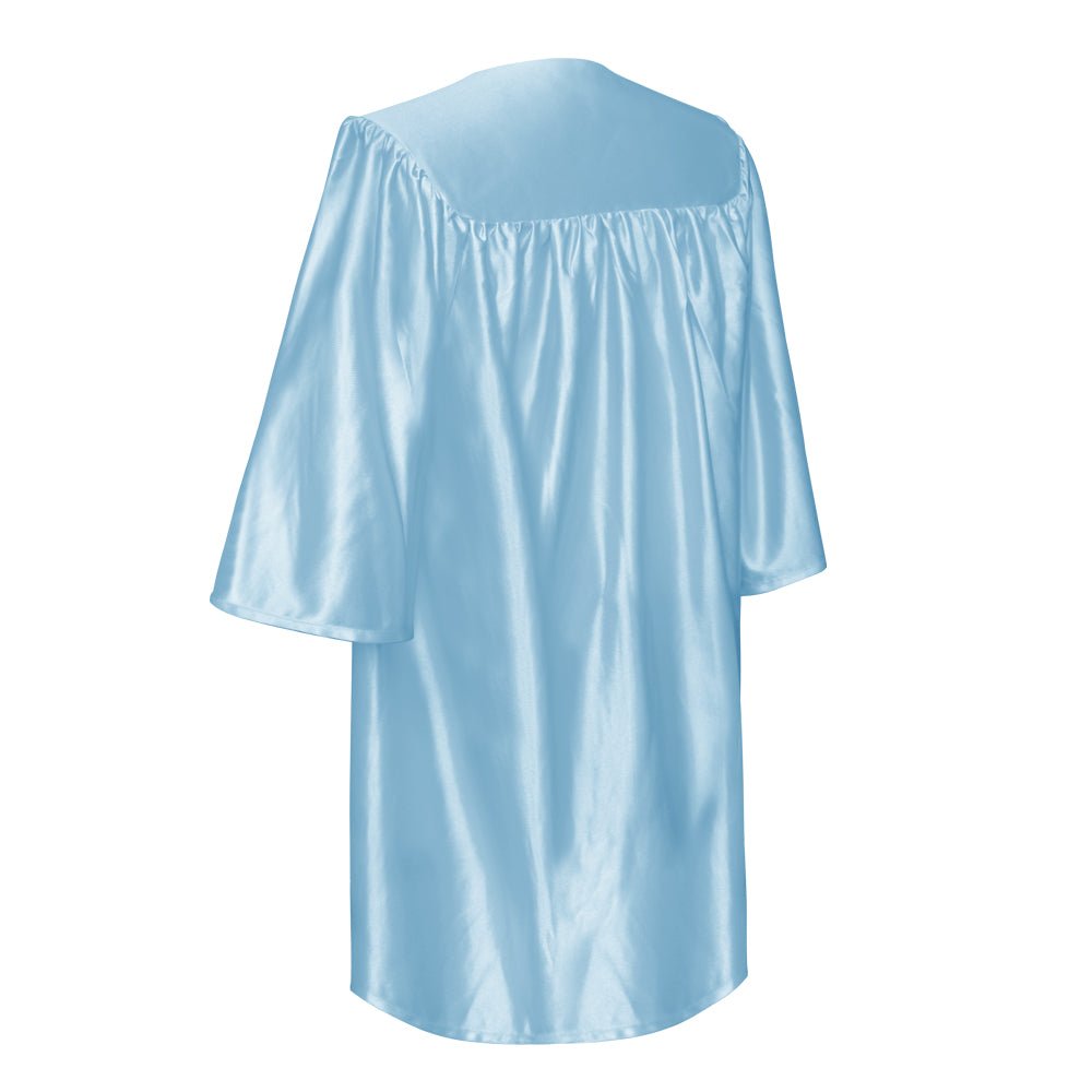 Shiny Light Blue Graduation Cap and Gown for Pre - school - Wholesale Grad Supply