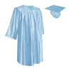 Shiny Light Blue Graduation Cap and Gown for Pre - school - Wholesale Grad Supply