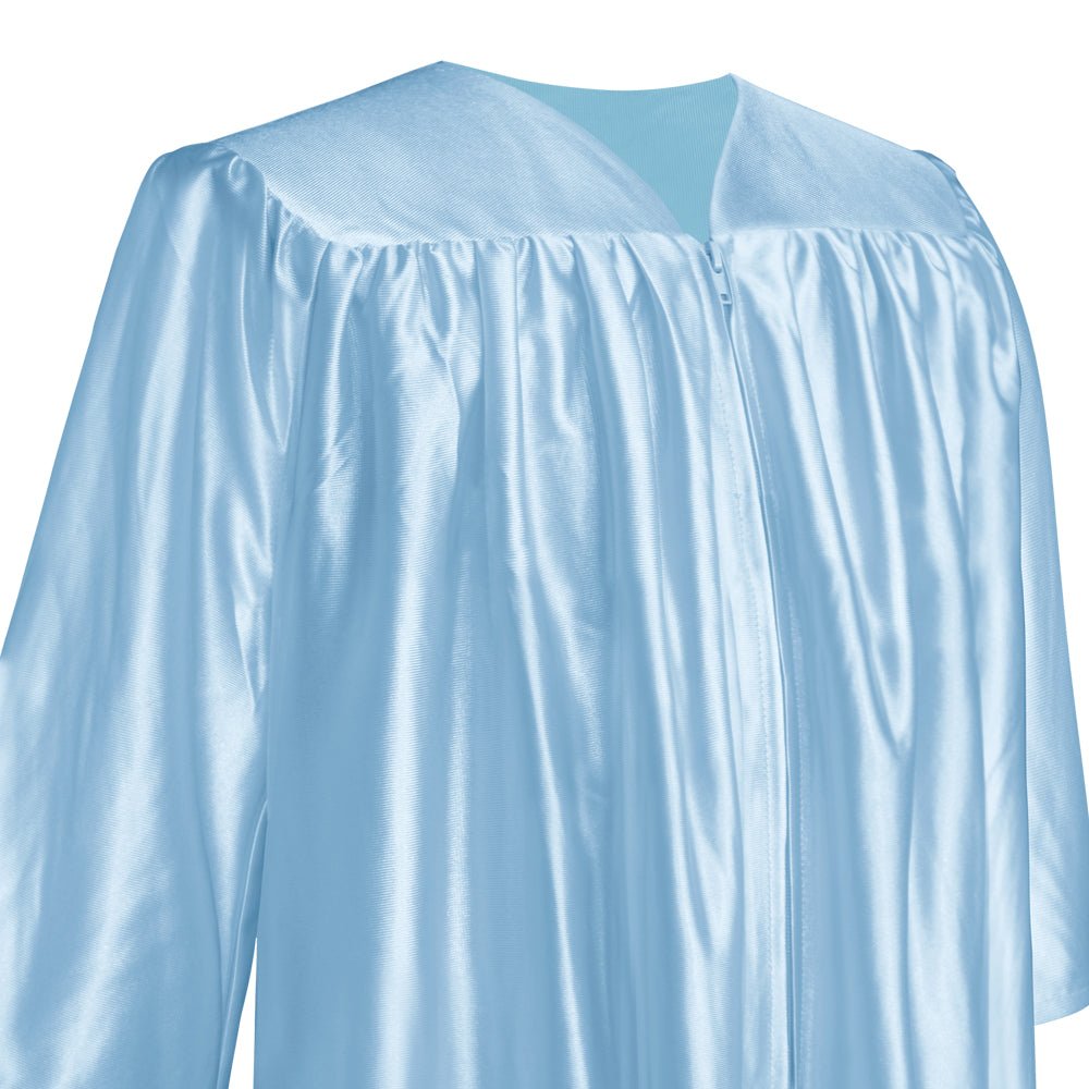 Shiny Light Blue Graduation Gown for Preschool - Wholesale Grad Supply