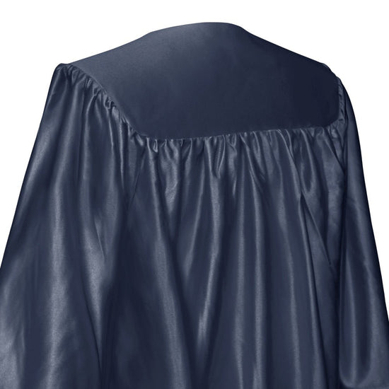 Shiny Navy Blue Graduation Gown for Preschool - Wholesale Grad Supply