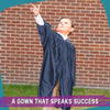 Shiny Navy Blue Graduation Gown for Preschool - Wholesale Grad Supply