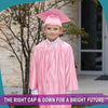 Shiny Pink Graduation Cap and Gown for Pre - school - Wholesale Grad Supply