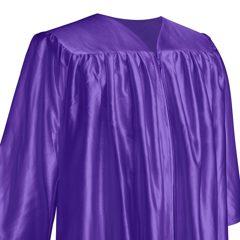 Shiny Purple Graduation Gown for Preschool - Wholesale Grad Supply