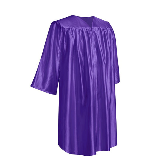 Shiny Purple Graduation Gown for Preschool - Wholesale Grad Supply