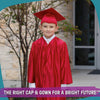 Shiny Red Graduation Cap and Gown for Pre - school - Wholesale Grad Supply