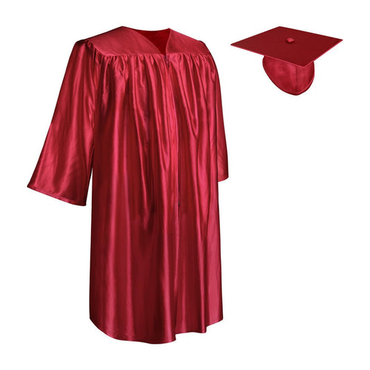 Shiny Red Graduation Cap and Gown for Pre - school - Wholesale Grad Supply