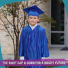 Shiny Royal Blue Graduation Cap and Gown for Pre - school - Wholesale Grad Supply
